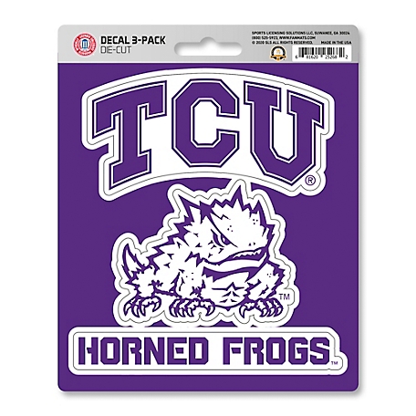 Fanmats TCU Horned Frogs Decals, 3-Pack