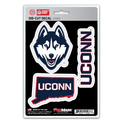 Fanmats Connecticut Huskies Decals, 3-Pack