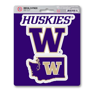 Fanmats Washington Huskies Decals, 3-Pack