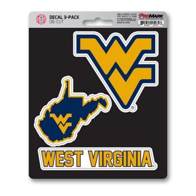 Fanmats West Virginia Mountaineers Decals, 3-Pack
