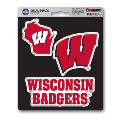 Fanmats Wisconsin Badgers Decals, 3-Pack