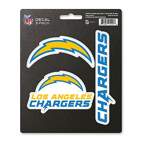 Fanmats Los Angeles Chargers Decals, 3-Pack