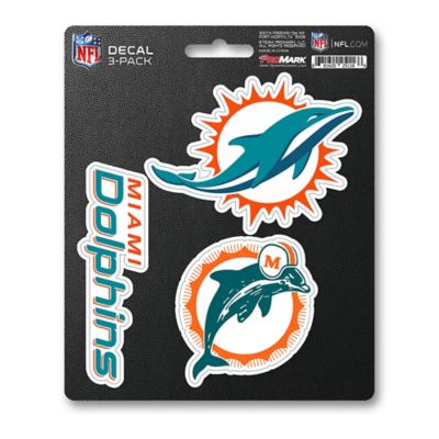 Fanmats Miami Dolphins Decals, 3-Pack