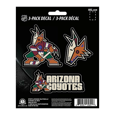 Fanmats Arizona Coyotes Decals, 3-Pack