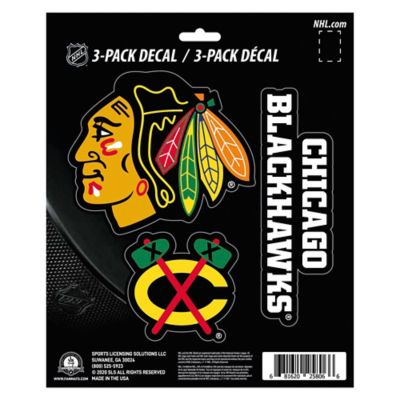 Fanmats Chicago Blackhawks Decals, 3-Pack