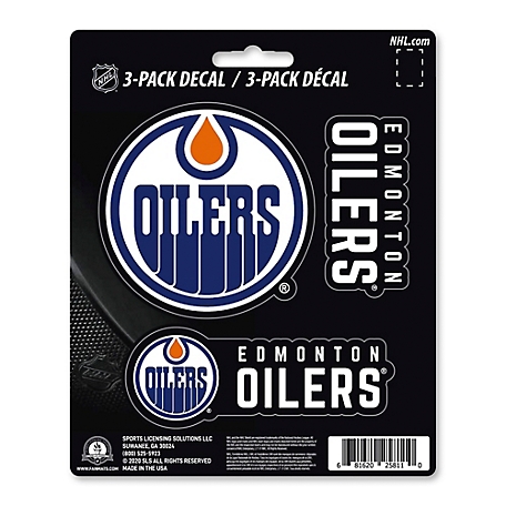 Fanmats Edmonton Oilers Decals, 3-Pack