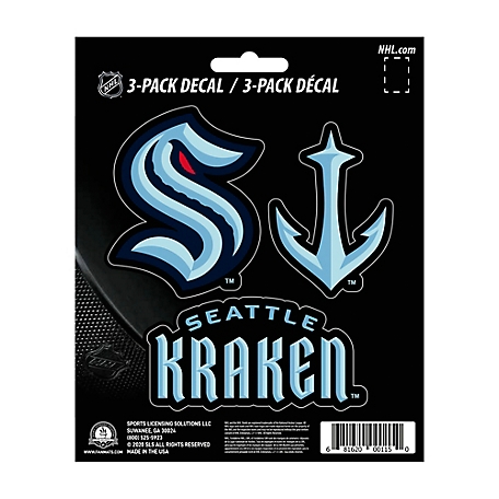 Fanmats Seattle Kraken Decals, 3-Pack