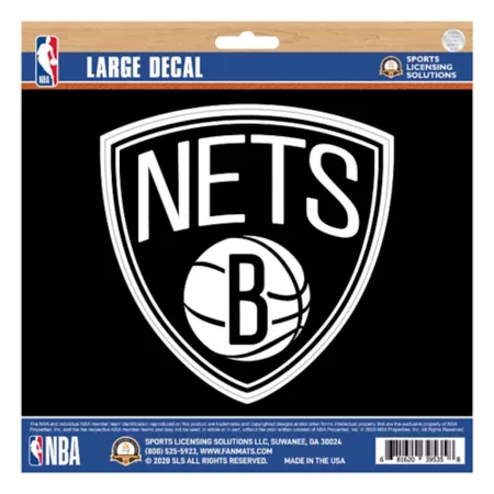 Fanmats Brooklyn Nets Sticker Large Vehicle Emblems & Decals