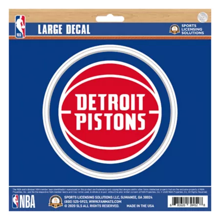 Fanmats Detroit Pistons Sticker Large Vehicle Emblems & Decals