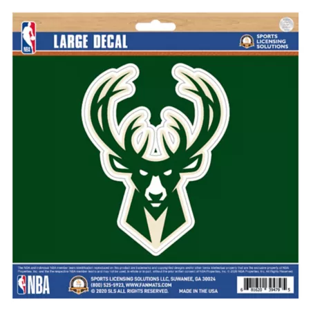 Fanmats Milwaukee Bucks Sticker Large Vehicle Emblems & Decals