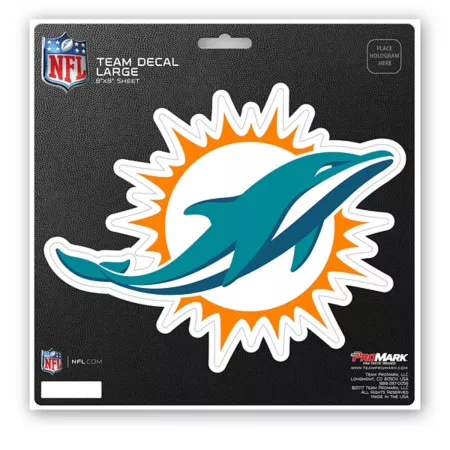 Fanmats Miami Dolphins Sticker Large Vehicle Emblems & Decals