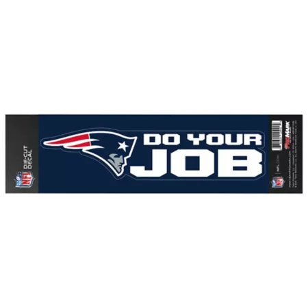 Fanmats New England Patriots Team Slogan Decal 61364 Vehicle Emblems & Decals