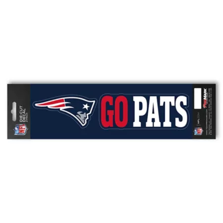 Fanmats New England Patriots Team Slogan Decal 61385 Vehicle Emblems & Decals