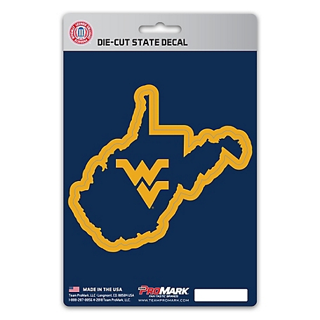 Fanmats West Virginia Mountaineers State Shaped Decal