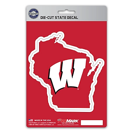 Fanmats Wisconsin Badgers State Shaped Decal