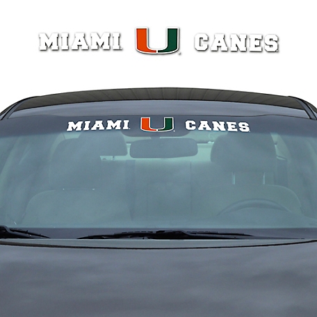 Fanmats Miami Hurricanes Windshield Decal
