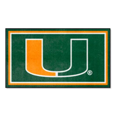 Fanmats Miami Hurricanes Rug, 3 ft. x 5 ft., 19775