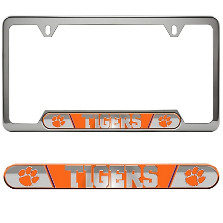 Fanmats Clemson Tigers Embossed License Plate Frame