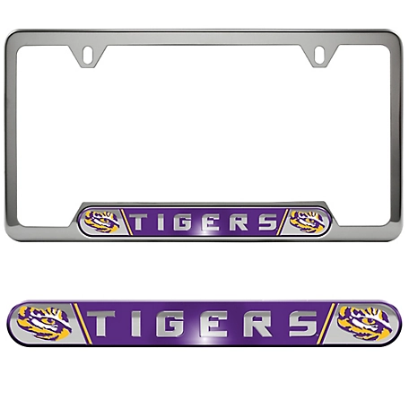 Fanmats LSU Tigers Embossed License Plate Frame