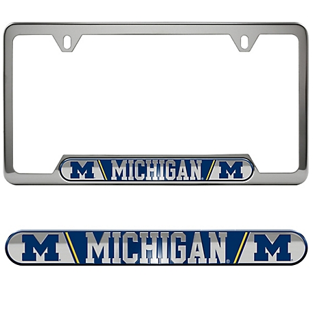 Fanmats Michigan Wolverines Embossed License Plate Frame