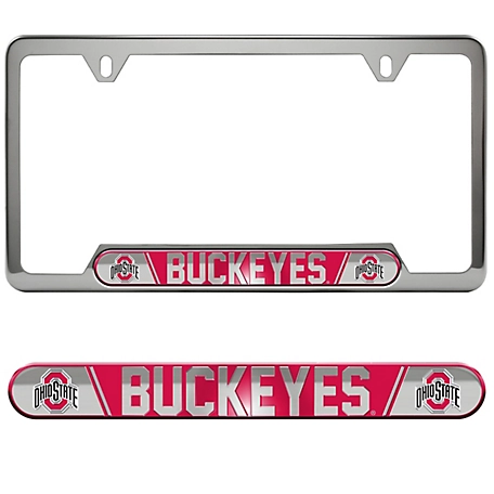 Fanmats Ohio State Buckeyes Embossed License Plate Frame