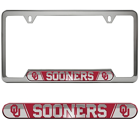 Fanmats Oklahoma Sooners Embossed License Plate Frame
