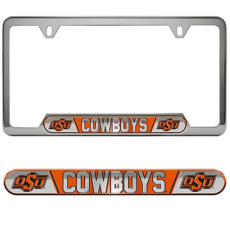 Fanmats Oklahoma State Cowboys Embossed License Plate Frame