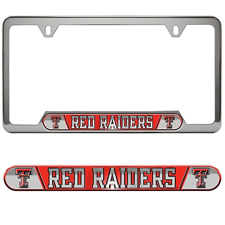 Fanmats Texas Tech Red Raiders Embossed License Plate Frame