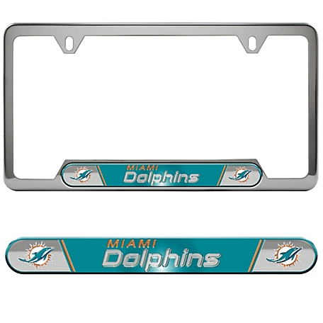 Fanmats Miami Dolphins Embossed License Plate Frame