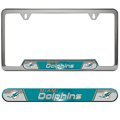 Fanmats Miami Dolphins Embossed License Plate Frame