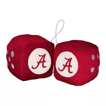 Fanmats Alabama Crimson Tide Fuzzy Dice Key Chains