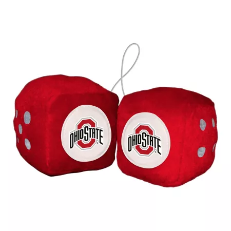 Fanmats Ohio State Buckeyes Fluffy Dice Key Chains