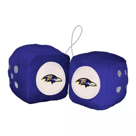 Fanmats Baltimore Ravens Fuzzy Dice Key Chains