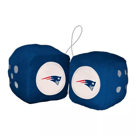 Fanmats New England Patriots Fuzzy Dice Key Chains