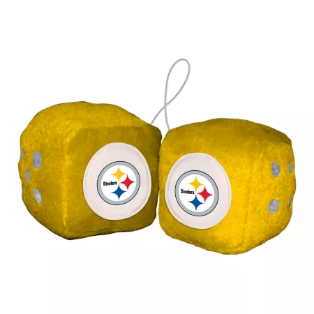 Fanmats Pittsburgh Steelers Fluffy Dice Key Chains