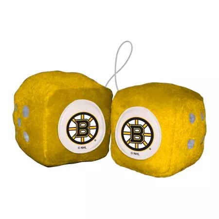 Fanmats Boston Bruins Fuzzy Dice Key Chains