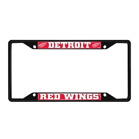 Fanmats Detroit Red Wings License Plate Frame, Black