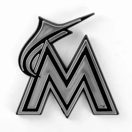 Fanmats Miami Marlins Cast Chrome Emblem Vehicle Emblems & Decals