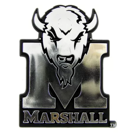 Fanmats Marshall Thundering Herd Cast Chrome Emblem Vehicle Emblems & Decals