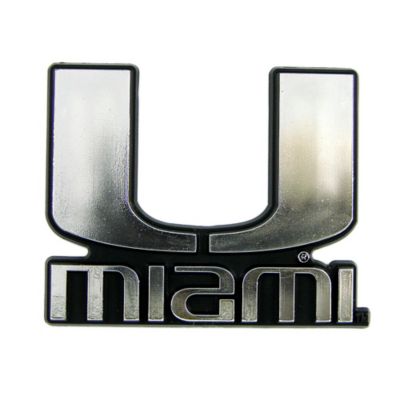 Fanmats Miami Hurricanes Molded Chrome Emblem