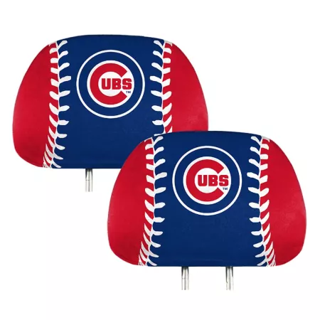 Fanmats Chicago Cubs Printed Headrest Covers 2-Pack Seat Covers