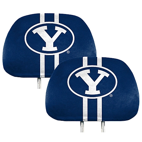 Fanmats BYU Cougars Printed Headrest Covers, 2-Pack