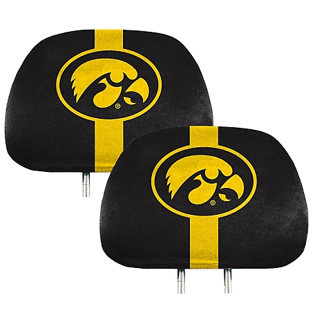 Fanmats Iowa Hawkeyes Printed Headrest Covers, 2-Pack