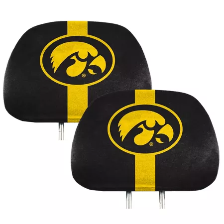 Fanmats Iowa Hawkeyes Printed Headrest Covers 2-Pack Seat Covers