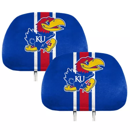 Fanmats Kansas Jayhawks Printed Headrest Covers 2-Pack Seat Covers