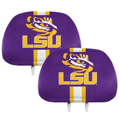 Fanmats LSU Tigers Printed Headrest Covers, 2-Pack