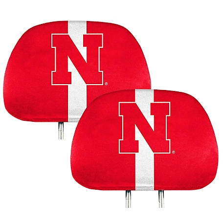 Fanmats Nebraska Cornhuskers Printed Headrest Covers, 2-Pack