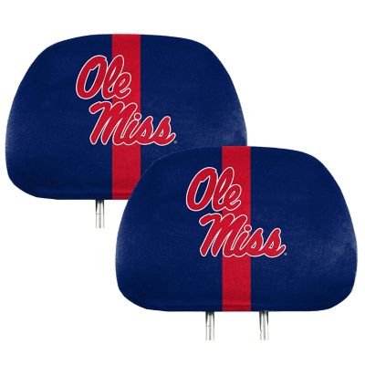 Fanmats Ole Miss Rebels Printed Headrest Covers, 2-Pack
