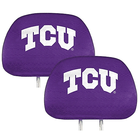 Fanmats TCU Horned Frogs Printed Headrest Covers, 2-Pack