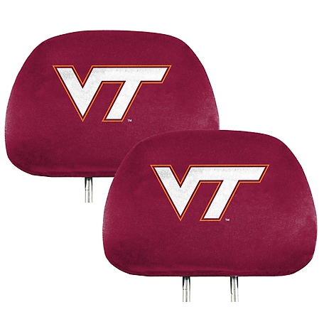 Fanmats Virginia Tech Hokies Printed Headrest Covers, 2-Pack